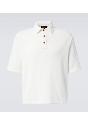 Loro Piana Murano cotton and silk velour polo shirt