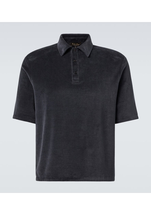 Loro Piana Murano cotton and silk velour polo shirt