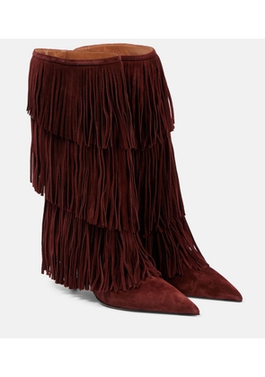 Paris Texas Jessie 75 fringed suede knee-high boots