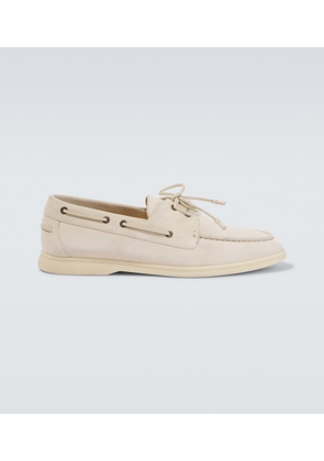 Loro Piana Sea-Sail Walk suede boat shoes