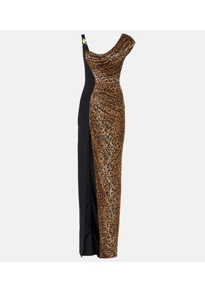 Versace Medusa '95 leopard-print draped gown