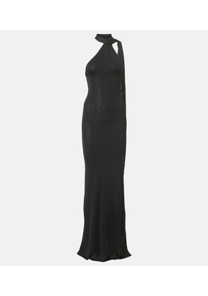 Galvan Mirage scarf-detail gown