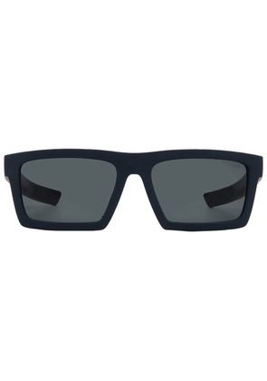 Prada Linea Rossa Dark Grey Rectangular Mens Sunglasses PS 02ZSU MAG06F 58