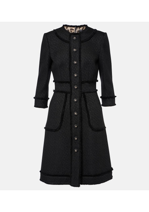 Dolce&Gabbana DG wool-blend boucle midi dress
