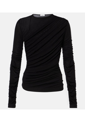 Agolde Tania ruched jersey top