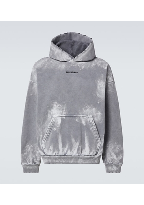Balenciaga Distressed cotton jersey hoodie