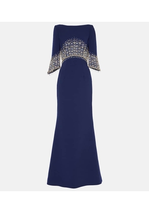 Jenny Packham Electra embellished crepe gown