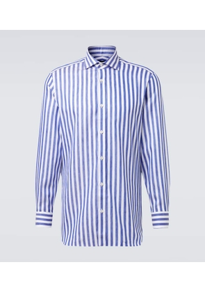 Dunhill Bengal stripe cotton and linen shirt