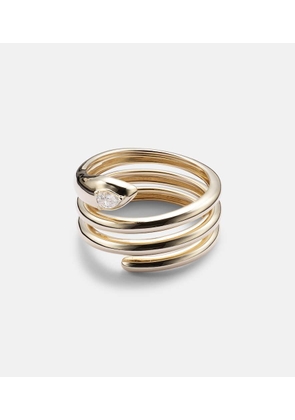 Stone and Strand 14kt gold ring with diamond