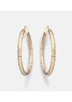 Stone and Strand Bold Sparkle Medium 14kt gold hoop earrings