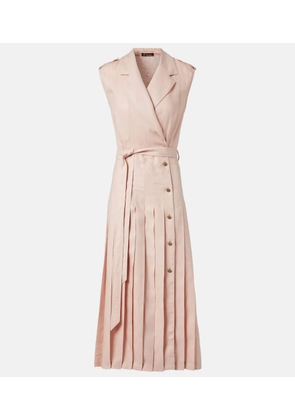 Loro Piana Bryce pleated linen midi dress