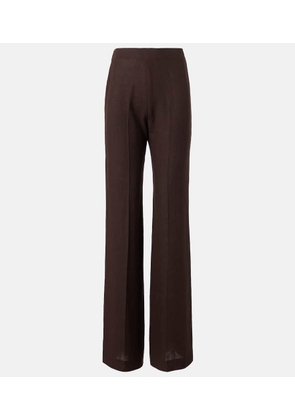 Loro Piana Timi linen crepe flared pants