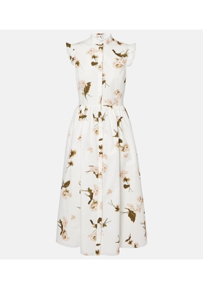 Erdem Floral cotton poplin midi dress