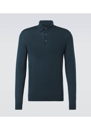 Zegna Cashmere and silk polo shirt