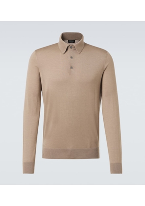 Zegna Cashmere and silk polo sweater