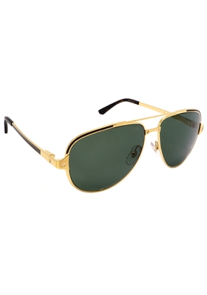 Cartier Santos de Cartier Green Pilot Mens Sunglasses CT0192S 002 60