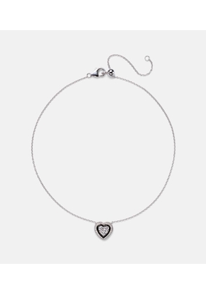 Kamyen Heart 18kt white gold pendant necklace with diamonds
