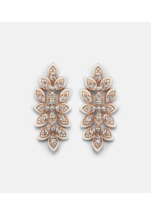 Kamyen Lotus 18kt rose gold earrings with diamonds