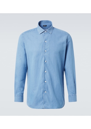 Zegna Cotton and linen denim shirt