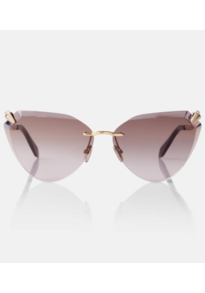 Bvlgari Serpenti Viper rimless cat-eye sunglasses