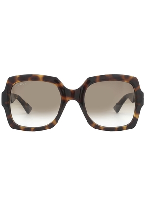 Gucci Brown Gradient Square Ladies Sunglasses GG1337S 003 54