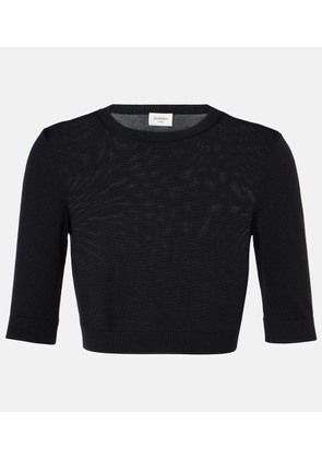 Saint Laurent Cropped wool top