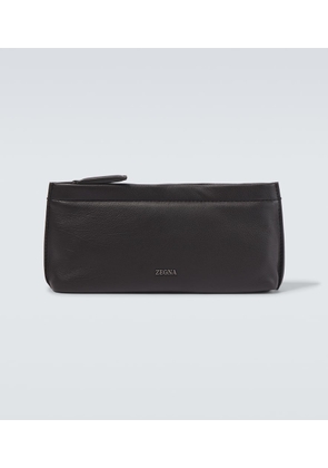 Zegna Secondskin leather toiletry bag