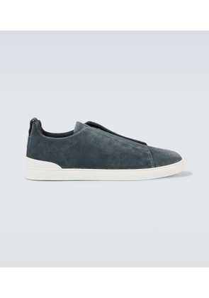 Zegna Triple Stitch suede slip-on sneakers