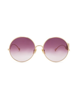 Chloe Iconic Sunglasses in Gold & Red. Size all.