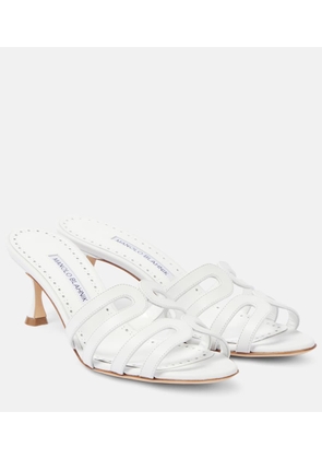 Manolo Blahnik Ahwak 50 leather mules