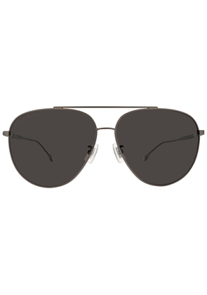 Hugo Boss Polarized Grey Pilot Mens Sunglasses BOSS 1296/F/S 0R80/M9 63