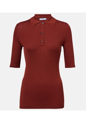 Prada Cotton-blend polo sweater