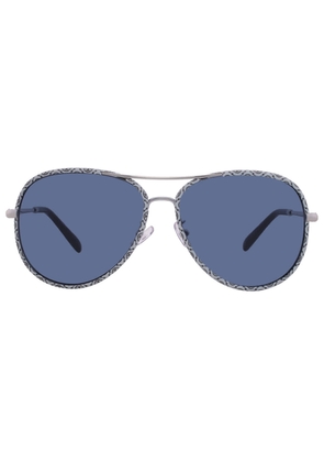 Tory Burch Navy Blue Pilot Ladies Sunglasses TY6114 32744L 60