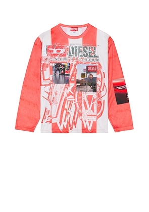 Diesel T-Ruby Shirt in Formula Red - Red. Size M (also in XL/1X).