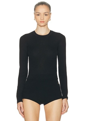 Eterne Rib Stitch Cashmere Clark Sweater in Black - Black. Size M/L (also in ).