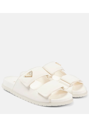 Prada Logo leather sandals