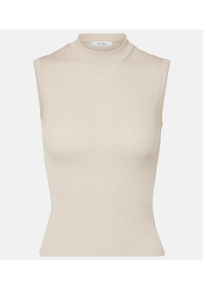 Max Mara Striped cotton and silk top