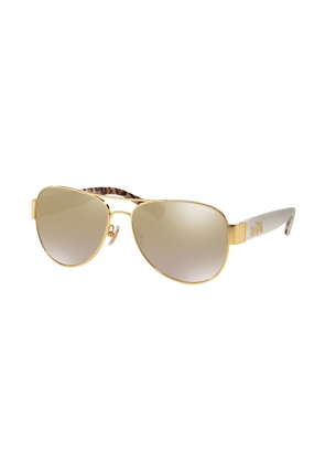 Coach Gold Flash Gradient Pilot Ladies Sunglasses HC7059 92496E 62