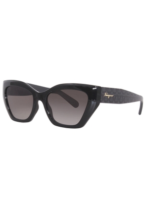 Ferragamo Grey Gradient Cat Eye Ladies Sunglasses SF1043S 001 54