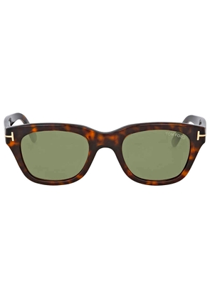 Tom Ford Snowdon Green Square Ladies Sunglasses FT0237 52N 52
