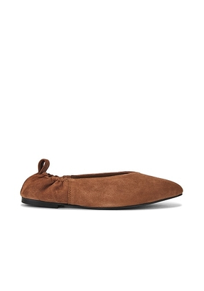 A.EMERY Brie Flat in Cognac Suede - Brown. Size 35 (also in 36, 37, 38, 39, 40).