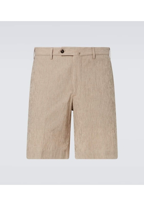 Slowear Striped cotton and linen shorts