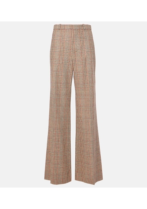 Chloe Prince of Wales check wide-leg pants