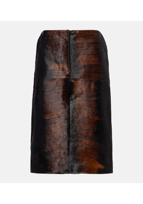 Magda Butrym Printed calf hair pencil skirt