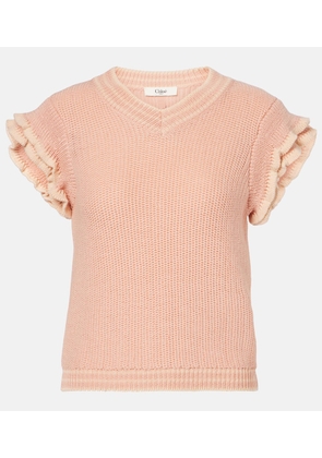 Chloe Ruffled wool top