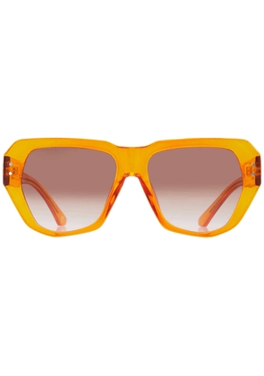 French Connection 58703FCU800 Brown Geometric Ladies Sunglasses 10262018.COM CRYBRN