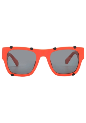 Philipp Plein Grey Square Unisex Sunglasses SPP042W V47F 54