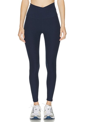 Beyond Yoga Spacedye At Your Leisure High Waisted Midi Legging in Nocturnal Navy - Navy. Size L (also in ).