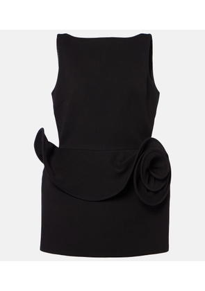 Magda Butrym Floral-applique ruffled minidress