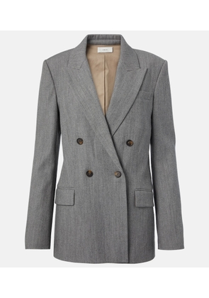 Vince Double-breasted wool-blend twill blazer